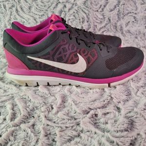 Nike Flex 2015 Run Women's Size 8.5 Black Magenta